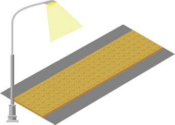 輝度⽐を確保したいが下地舗装⾊は変えたくない