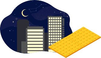 夜・停電時などの暗所でも点字タイルを識別したい