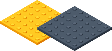 盤⾯と突起部の⾊を選定したい点字タイルは貼りたいが、景観性も重視したい